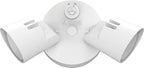 Lithonia Lighting HomeGuard 2-Light LED Outdoor Flood Lights, Outdoor LED Lights, Dusk to Dawn Sensor, Adjustable Lumens, 4000K Cool White, Round Heads, White (HGX LED 2RH ALO 40K 120 PE WH M2)