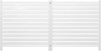 VEVOR 48" W x 48" H Vinyl Fence Panels, Air Conditioner Fence, Outdoor Privacy Screens for Trash Can, Pool Equipment Enclosure, Privacy Screen Kit Louvered Panels (2 Panels)