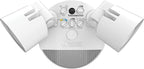 Lithonia Lighting HomeGuard 2-Light LED Outdoor Flood Lights, Motion Sensor Outdoor Lights with Dusk to Dawn, Adjustable Lumens and Color, Round Heads, White (HGX LED 2RH ALO SWW2 120 PIR WH M2)