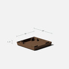 Veradek Nobleton Indoor/Outdoor Wide Square Planter (Espresso, 18" - 2 Pack with 2 Saucer Trays)