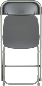 Flash Furniture Hercules Series Plastic Folding Chair - Grey - 4 Pack 650LB Weight Capacity Comfortable Event Chair-Lightweight Folding Chair