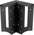Plow & Hearth DIY Raised Garden Bed Corner Brackets - 6" L x 6" W x 10½"H | Solid Steel | Black Powder-Coated | Corrosion-Resistant | Easy Assembly | Set of 4