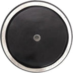 Amazon Basics Fluted Ceramic Round Planter with Drainage Hole, Indoor Outdoor Flower Pot, 8-inch, Black