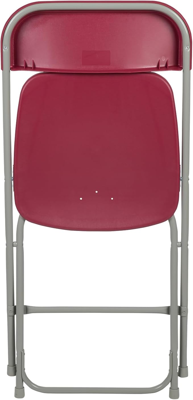 Hercules Series Plastic Folding Chair Red - 10 Pack 650LB Weight Capacity Comfortable Event Chair-Lightweight Folding Chair