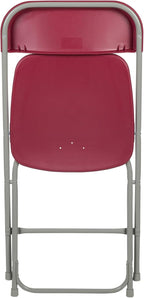 Hercules Series Plastic Folding Chair Red - 10 Pack 650LB Weight Capacity Comfortable Event Chair-Lightweight Folding Chair