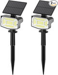 Solar Spot Lights Outdoor, 92 LEDs Landscape Lighting with 3 Lighting Modes and Auto On/Off, IP67 Waterproof Spotlights, Outdoor Solar Lights for Yard Garden, 2 Pack (Cool White)