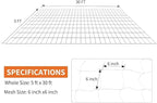 Tcamp Trellis Netting for Climbing Plants, Cucumber Trellis for Garden (5Ft x30Ft, 6" Square Mesh Ployester, 2 Pack)