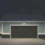 Lithonia Lighting HomeGuard 2-Light LED Outdoor Flood Lights, Outdoor LED Lights, Dusk to Dawn Sensor, Adjustable Lumens, 4000K Cool White, Round Heads, White (HGX LED 2RH ALO 40K 120 PE WH M2)