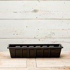 Root & Vessel Poly-Pro Plastic Flower Box Planter, Black, 24-Inch