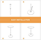 FDW Pub Table 40 Inch Height Cocktail Table Round Bistro Bar Table for Home and Kitchen Dining