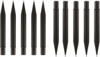 8.25" Reinforced ABS Plastic Solar Ground Spikes - Durable Solar Light Replacement Stakes for Garden, Pathway, Deck, Camping, Christmas Lights (Fits 0.83" Inside Diameter) (Black-10 Pack)