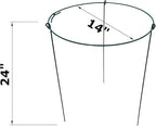 Plant Support Cages, 5-Pack Green Steel Rings, 14 x 24 Inch