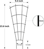 4 Pack 23'' Indoor Plant Trellis for Potted Plants Climbing, Outdoor Metal Garden Trellis Houseplants Flowers Vine Ivy,Fan Shape, Black