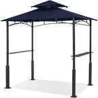 ABCCANOPY 8x5 Grill Gazebo - Outdoor BBQ Canopy Shelter with Led Light for Patio Backyard Grilling (Navy Blue)