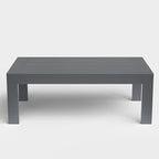 Outdoor Rectangle Patio Aluminum Coffee Tables for Outside, All Weather Patio Slatted Tabletop for Indoor or Outdoor Use