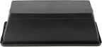 LEXININ 6 Pack 17 Inch Black Plastic Rectangular Window Planter Box, Window Vegetable Planter Box with Trays, Rectangular Flower Pots for Windowsill, Garden, Balcony, Patio, Black