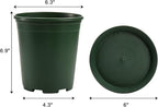 Fasmov 10PCS 1 Gallon Durable Nursery Pot Garden Flower Pots Nursery Plant Container Kit with 10 Pcs Matching Pallets