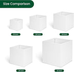White Steel Planter Square Outdoor Planters Galvanized Steel Planter Box 24 Inch Indoor Metal Large Planters Cube Heavy Duty Flower Pot Modern Commercial Residential for Trees Patio Yard Garden