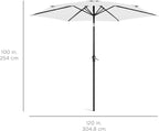 Best Choice Products 10ft Outdoor Table Compatible Steel Polyester Market Patio Umbrella w/Crank and Easy Push Button Tilt