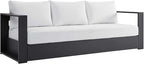Modway Tahoe Aluminum Outdoor Patio Sofa in Gray White