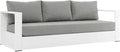 Modway Tahoe Aluminum Outdoor Patio Sofa in White Gray