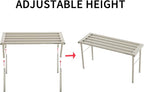 SBDSBD OUTEROOM Metal Plant Stand, Rust-proof Aluminum Flower Pot Stand, Plants Display Stands Decoration Racks for Living Room Balconies and Gardens (120 White)