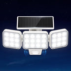 WdtPro Solar Lights Outdoor Motion Sensor, 3500LM Bright Solar Flood Lights Outdoor, Adjustable & Upgrade Glass Panel, Wireless LED Solar Powered Security Spot Lights Waterproof for Yard-1Pack, White