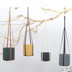 Plant Hangers PU Leather 2Pcs Hanging Planters for Indoor and Outdoor for Wall Decor, Modern Minimalist Home Decoration for Plants Lovers Leather Rope (Plant and Pot Not Included) (Coffee)