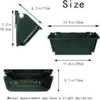Self-Watering Wall Mounted Planter Set, Indoor and Outdoor Vertical Planter, Stackable Wall Mounted, for Balcony Decoration (Blackish Green 8 Pack)