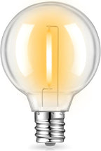 LED Bulbs, 50 Count G40 Clear Plastic E12 Dimmable