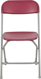 Flash Furniture Hercules Series Plastic Folding Chair - Red - 650LB Weight Capacity Comfortable Event Chair - Lightweight Folding Chair