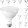 10 Pack PAR38 Outdoor Flood Light Bulbs, LED Flood Light Bulb Warm White 2700K, 100W Equivalent, 1050LM, Dimmable E26 Base for Porch Garage Yard