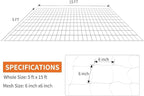 Tcamp Trellis Netting for Climbing Plants Outdoor Indoor (6" Square Mesh Ployester, 5ft x 15ft) (2 Pack)