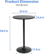 FDW Bistro Pub Table 2 Pack 40 Inch Height Cocktail Table Round Bistro Bar Table for Home and Kitchen Dining