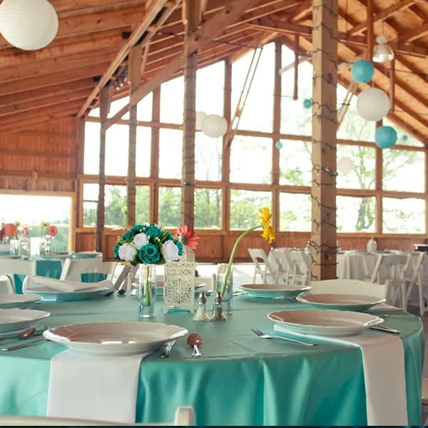 Artificial Flower Balls, Teal and White Silk Roses for Centerpieces