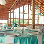 Artificial Flower Ball Centerpiece, Teal and White Silk Roses