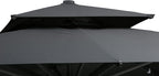 Outsunny 10ft Offset Patio Umbrella, Hanging Cantilever Umbrella, Square Shape, Aluminum Cross Base, Tilt, 360-Degree Rotation
