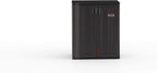 Suncast Heavy-Duty Resin Outdoor Storage Cabinet, 30" W x 20.25" D x 36" H Dark Grey Base Garage Storage Cabinet with Lockable Doors and Metal Reinforced Shelves, Made in The USA