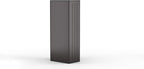 Suncast 19 Cubic Ft. Heavy-Duty Resin Cabinet with Lockable Handles, Multi-Wall Construction, and Metal-Reinforced Shelves for Basement, Utility Room and Garage Storage, Black, Made in the USA