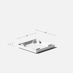 Veradek Nobleton Indoor/Outdoor Wide Square Planter (White, 18 inch - 2 Pack with 2 Saucer Trays)