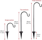 2 Pack Adjustable Shepherd Hooks, 26.77 Inch Stainless Steel Garden Stakes for Hanging Plants, Outdoor Decor, Weddings, Solar Lights, Plant Baskets, Durable & Versatile