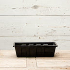 Root & Vessel Poly-Pro Plastic Flower Box Planter, Black, 18-Inch