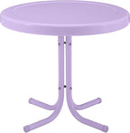 Crosley Furniture Griffith Weather Resistant Retro Metal Outdoor Side Table by CrosleyFurniture