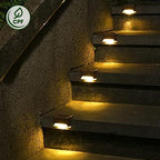 SOLPEX 20 Pack Solar Deck Lights Outdoor, Waterproof Led Lights for Outdoor Stairs, Step, Fence, Yard, Patio, and Pathway(Warm White)