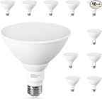 10 Pack PAR38 LED Flood Light Bulbs Outdoor, 100W Equivalent, Daylight White 5000K, 1050LM, 13W Dimmable, Waterproof LED Floodlight for Porch Yard Garage, E26 Base, 15,000 Hrs