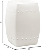 Safavieh Villa Glazed Ceramic Decorative Garden Stool, Cream