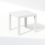 Furinno Classic Coffee Table, Square Modern Coffee Table with Triple Thick Tabletop, Simple Side Table with 4 Legs, for Living Room, Bedroom, Home Office, White