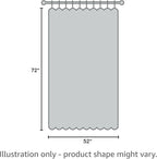 NICETOWN 2 Panels Outdoor Curtains with Grommet & Back Tab on top and Bottom for Patio Waterproof, Windproof Privacy Sound & Light Reducing for Cabana with Fixed Rope, W52 x L72, Greyish White