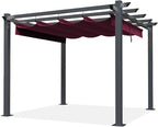 SCOCANOPY Replacement Cover Compatible with Home Depot Hampton Bay Pergola # GFM00467F,GFM00469A,(Burgundy)