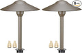 Lumina Lighting® 3W Landscape Lighting 12V Landscape Lights Low Voltage Landscape Path Lights Warm White Waterproof Outdoor Replaceable G4 LED Bulb for Garden Pathway Lawn Yard (Bronze, 2-Pack)